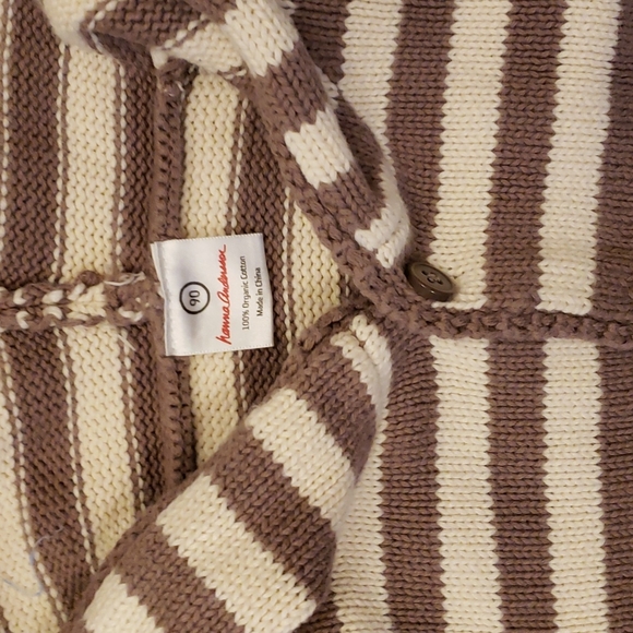 90cm Organic cotton knit hoodie 2t+ - Picture 2 of 5